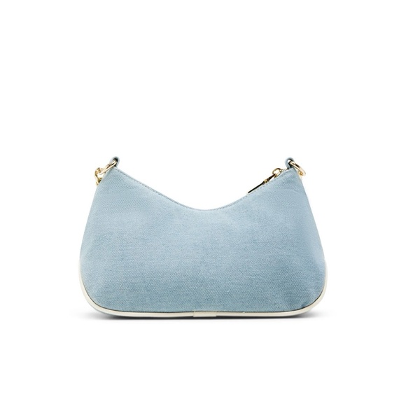 NYC Women's Chain Crossbody Handbag with pouch. Denim - Picture 4 of 9